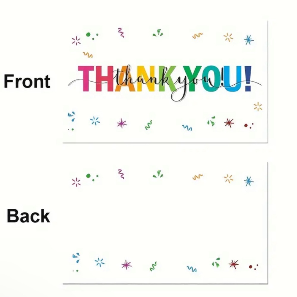 Rainbow Thank You Cards